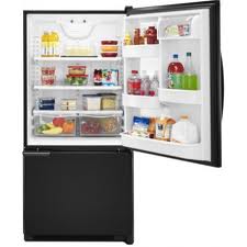 Amana ABB2221WEB Black Bottom Freezer Refrigerator