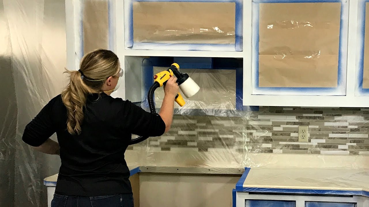 Painting Kitchen Cabinets Air Sprayer