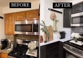 Painting Kitchen Cabinets Before and After