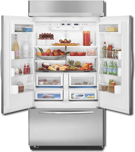 KitchenAid KBFC42FTS French Door Refrigerator Open